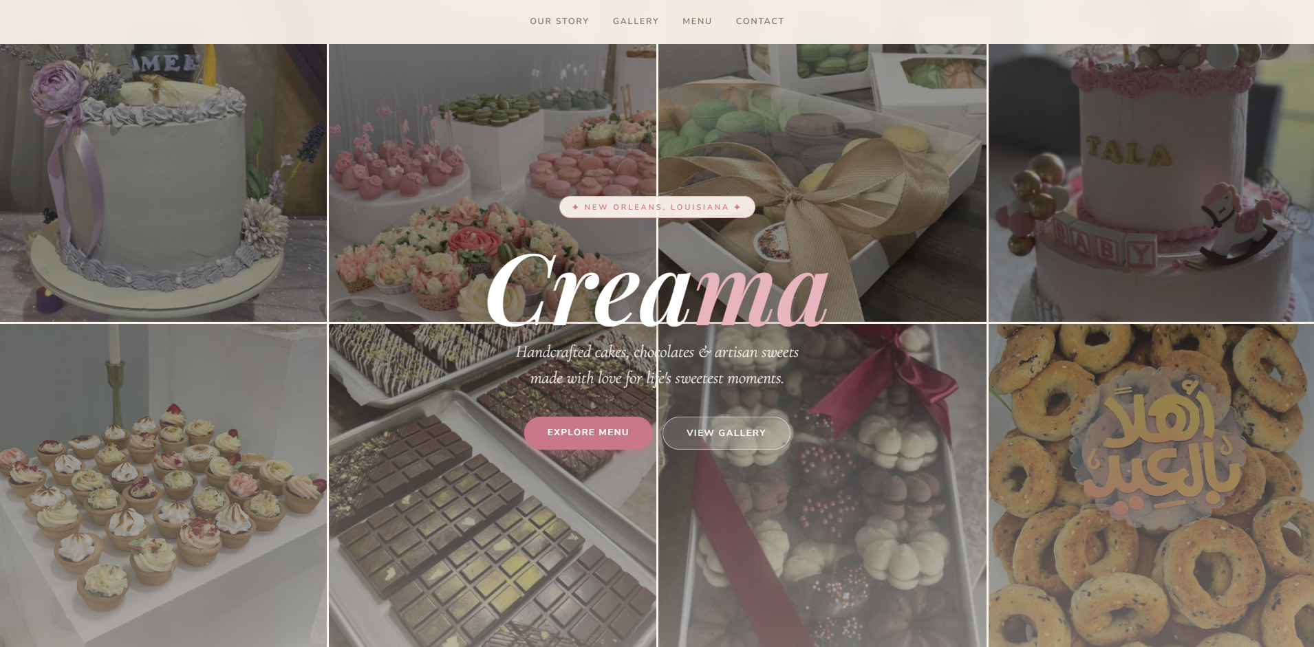 Creama website after redesign